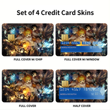 Load image into Gallery viewer, The Promised Neverland Ray, Norman, Emma, Phil, Gilda Credit Card Skins (4-in-1 Pack)