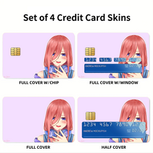 Load image into Gallery viewer, The Quintessential Quintuplets Miku Nakano Credit Card Skins (4-in-1 Pack)