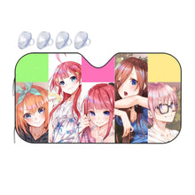 Load image into Gallery viewer, The Quintessential Quintuplets Miku Nakano, Itsuki Nakano, Nino Nakano, Yotsuba Nakano, Ichika Nakano Car Sunshade