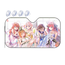 Load image into Gallery viewer, The Quintessential Quintuplets Miku Nakano, Itsuki Nakano, Nino Nakano, Yotsuba Nakano, Ichika Nakano Car Sunshade