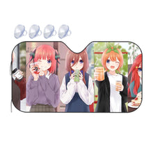 Load image into Gallery viewer, The Quintessential Quintuplets Miku Nakano, Itsuki Nakano, Nino Nakano, Yotsuba Nakano, Ichika Nakano Car Sunshade