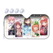 Load image into Gallery viewer, The Quintessential Quintuplets Miku Nakano, Itsuki Nakano, Nino Nakano, Yotsuba Nakano, Ichika Nakano Car Sunshade