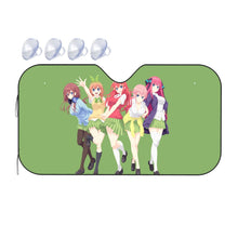 Load image into Gallery viewer, The Quintessential Quintuplets Miku Nakano, Itsuki Nakano, Nino Nakano, Yotsuba Nakano, Ichika Nakano Car Sunshade
