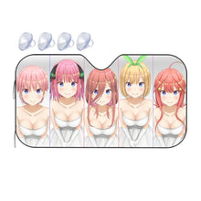 Load image into Gallery viewer, The Quintessential Quintuplets Miku Nakano, Itsuki Nakano, Nino Nakano, Yotsuba Nakano, Ichika Nakano Car Sunshade