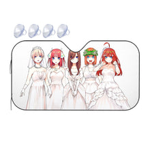Load image into Gallery viewer, The Quintessential Quintuplets Miku Nakano, Itsuki Nakano, Nino Nakano, Yotsuba Nakano, Ichika Nakano Car Sunshade