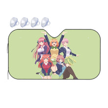 Load image into Gallery viewer, The Quintessential Quintuplets Miku Nakano, Itsuki Nakano, Nino Nakano, Yotsuba Nakano, Ichika Nakano Car Sunshade