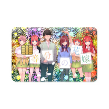 Load image into Gallery viewer, The Quintessential Quintuplets Miku Nakano, Itsuki Nakano, Nino Nakano, Yotsuba Nakano, Ichika Nakano Credit Card Skins (4-in-1 Pack)