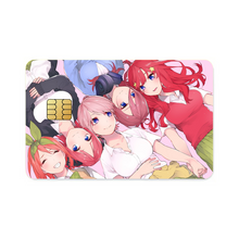 Load image into Gallery viewer, The Quintessential Quintuplets Miku Nakano, Itsuki Nakano, Nino Nakano, Yotsuba Nakano, Ichika Nakano Credit Card Skins (4-in-1 Pack)