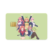 Load image into Gallery viewer, The Quintessential Quintuplets Miku Nakano, Itsuki Nakano, Nino Nakano, Yotsuba Nakano, Ichika Nakano Credit Card Skins (4-in-1 Pack)