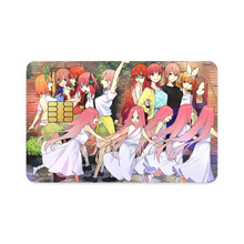 Load image into Gallery viewer, The Quintessential Quintuplets Miku Nakano, Itsuki Nakano, Nino Nakano, Yotsuba Nakano, Ichika Nakano Credit Card Skins (4-in-1 Pack)