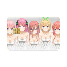 Load image into Gallery viewer, The Quintessential Quintuplets Miku Nakano, Itsuki Nakano, Nino Nakano, Yotsuba Nakano, Ichika Nakano Credit Card Skins (4-in-1 Pack)