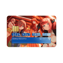 Load image into Gallery viewer, The Quintessential Quintuplets Miku Nakano, Itsuki Nakano, Nino Nakano, Yotsuba Nakano, Ichika Nakano Credit Card Skins (4-in-1 Pack)