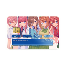 Load image into Gallery viewer, The Quintessential Quintuplets Miku Nakano, Itsuki Nakano, Nino Nakano, Yotsuba Nakano, Ichika Nakano Credit Card Skins (4-in-1 Pack)