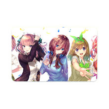 Load image into Gallery viewer, The Quintessential Quintuplets Miku Nakano, Itsuki Nakano, Nino Nakano, Yotsuba Nakano, Ichika Nakano Credit Card Skins (4-in-1 Pack)
