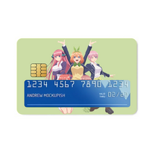 Load image into Gallery viewer, The Quintessential Quintuplets Miku Nakano, Itsuki Nakano, Nino Nakano, Yotsuba Nakano, Ichika Nakano Credit Card Skins (4-in-1 Pack)