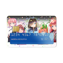 Load image into Gallery viewer, The Quintessential Quintuplets Miku Nakano, Itsuki Nakano, Nino Nakano, Yotsuba Nakano, Ichika Nakano Credit Card Skins (4-in-1 Pack)