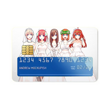 Load image into Gallery viewer, The Quintessential Quintuplets Miku Nakano, Itsuki Nakano, Nino Nakano, Yotsuba Nakano, Ichika Nakano Credit Card Skins (4-in-1 Pack)