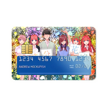 Load image into Gallery viewer, The Quintessential Quintuplets Miku Nakano, Itsuki Nakano, Nino Nakano, Yotsuba Nakano, Ichika Nakano Credit Card Skins (4-in-1 Pack)
