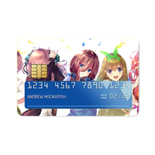 Load image into Gallery viewer, The Quintessential Quintuplets Miku Nakano, Itsuki Nakano, Nino Nakano, Yotsuba Nakano, Ichika Nakano Credit Card Skins (4-in-1 Pack)