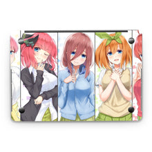 Load image into Gallery viewer, The Quintessential Quintuplets Miku Nakano, Itsuki Nakano, Nino Nakano, Yotsuba Nakano, Ichika Nakano Macbook Skin