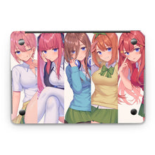 Load image into Gallery viewer, The Quintessential Quintuplets Miku Nakano, Itsuki Nakano, Nino Nakano, Yotsuba Nakano, Ichika Nakano  Macbook Skin
