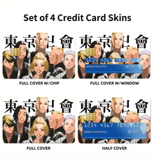 Load image into Gallery viewer, Tokyo Revengers Keisuke Baji, Takashi Mitsuya, Kazutora Hanemiya Credit Card Skins (4-in-1 Pack)