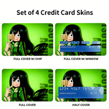 Load image into Gallery viewer, Tsuyu Credit Card Skins (4-in-1 Pack)