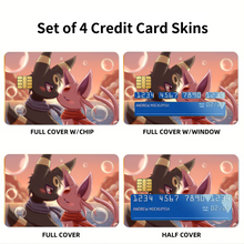 Load image into Gallery viewer, Umbreon and Espeon Credit Card Skins (4-in-1 Pack)
