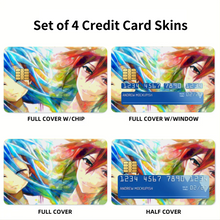 Load image into Gallery viewer, Watercolor (Sora/Shiro) Credit Card Skins (4-in-1 Pack)