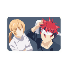 Load image into Gallery viewer, Yukihira Soma and Nakiri Erina from Food Wars : Shokugeki no Somafor Dekstop Credit Card Skins (4-in-1 Pack)