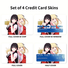 Load image into Gallery viewer, Yumeko Jabami and Mary Saotome Credit Card Skins (4-in-1 Pack)