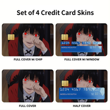 Load image into Gallery viewer, Yumeko Jabami Credit Card Skins (4-in-1 Pack)