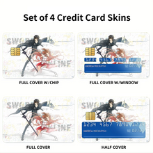 Load image into Gallery viewer, Yuuki Asuna & Kirigaya Kazuto Credit Card Skins (4-in-1 Pack)