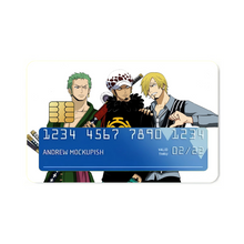 Load image into Gallery viewer, Zoro,Law and Sanji Credit Card Skins (4-in-1 Pack)