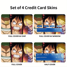 Load image into Gallery viewer, Zoro,Luffy and Sanji Credit Card Skins (4-in-1 Pack)