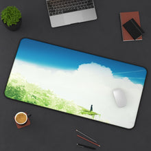 Load image into Gallery viewer, Standing where lush green land meets a cloudy sky Mouse Pad (Desk Mat) On Desk