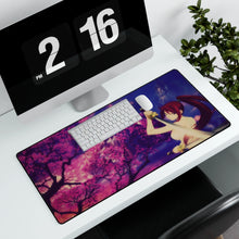 Load image into Gallery viewer, Erza Scarlet - Sakura Fantasy Mountain Mouse Pad (Desk Mat) With Laptop