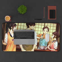 Load image into Gallery viewer, Hyouka Eru Chitanda, Satoshi Fukube, Mayaka Ibara Mouse Pad (Desk Mat) With Laptop
