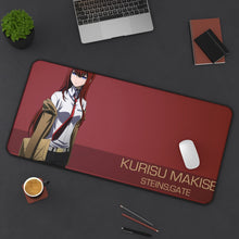 Load image into Gallery viewer, Makise Kurisu Mouse Pad (Desk Mat) On Desk