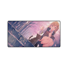 Load image into Gallery viewer, Girl and a cat. Mouse Pad (Desk Mat)