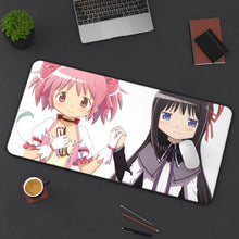 Load image into Gallery viewer, Puella Magi Madoka Magica Homura Akemi, Madoka Kaname Mouse Pad (Desk Mat) On Desk