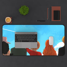 Load image into Gallery viewer, Nami, Nico Robin, Brook, Roronoa Zoro, Usopp and Sanji (One Piece) Mouse Pad (Desk Mat) Background