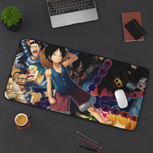Load image into Gallery viewer, One Piece Monkey D. Luffy, Jinbe Mouse Pad (Desk Mat) With Laptop