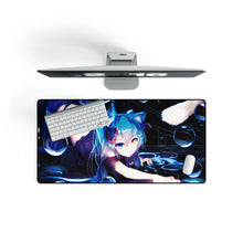 Load image into Gallery viewer, Anime, Neko Girl, Heterochromia, Mouse Pad (Desk Mat)