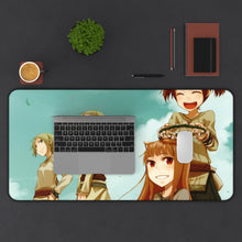 Load image into Gallery viewer, Spice And Wolf Mouse Pad (Desk Mat) With Laptop