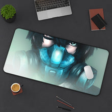 Load image into Gallery viewer, Shinya Kogami wearing Gas Mask Mouse Pad (Desk Mat) On Desk