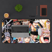 Load image into Gallery viewer, One Piece Monkey D. Luffy, Roronoa Zoro, Sanji Mouse Pad (Desk Mat) With Laptop