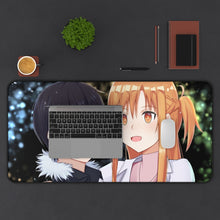 Load image into Gallery viewer, Sword Art Online Kazuto Kirigaya, Asuna Yuuki Mouse Pad (Desk Mat) With Laptop