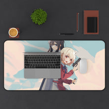 Load image into Gallery viewer, Lycoris Recoil Takina Inoue, Chisato Nishikigi Mouse Pad (Desk Mat) With Laptop