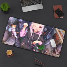 Load image into Gallery viewer, Neko Girl Mouse Pad (Desk Mat) On Desk